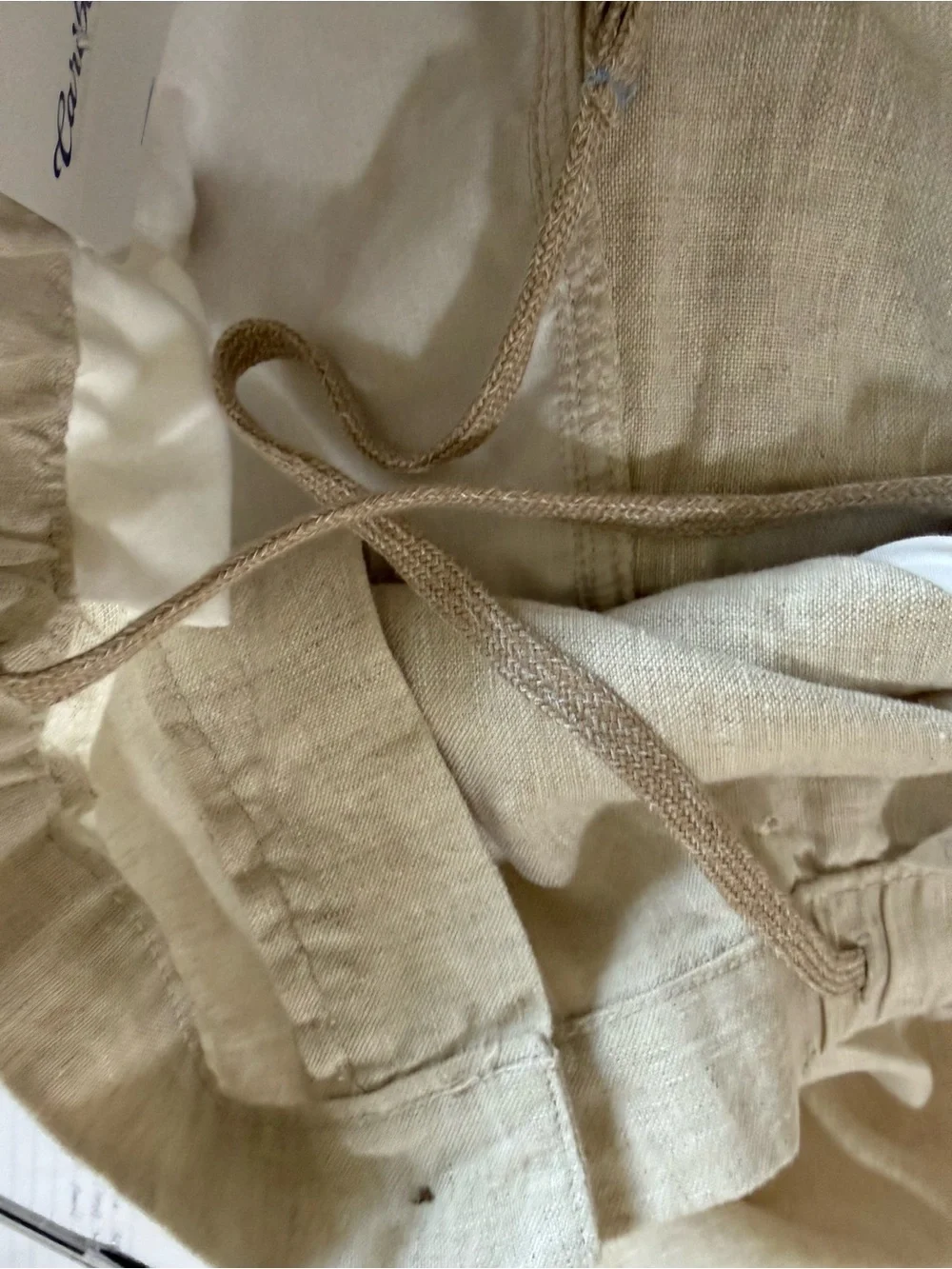 Roundtree Caribbean Big Man Mens Linen Drawstring Elastic Waist Pants 50X32 NWT